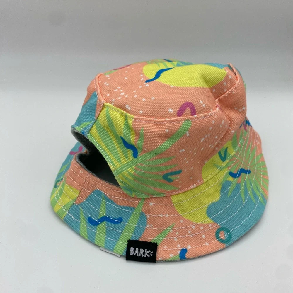 BARK Shop Multicolored Denim Reversible Dog Puppy Bucket Hat